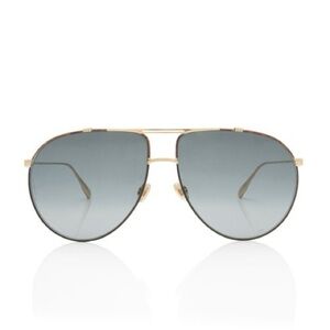 DIOR Monsieur Oversized Aviator Sunglasses 63mm Gold Beige